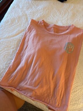 Baltic Born Peach Crop Top with Subtle Logo